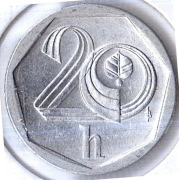 CZECHY 20 halerzy 1998, KM# 2.3, XF