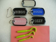 US Army adresówka psa grawerowany znaczek identyfikator numerem telefonu