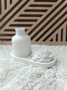 Podstawka wazon wazonik i piwonia dekoracje figurki zestaw