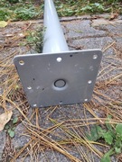 Noga meblowa stół/blat, 91cm szara, gruba stal