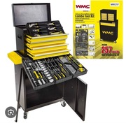 Szafka narzędziowa, wózek warsztatowy z wyposażeniem 257el. 5 szuflad