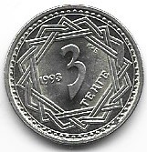 Kazakstan 3 tenge 1993