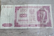 BILET NARODOWEGO BANKU POLSKIEGO 100 ZŁOTYCH 1948