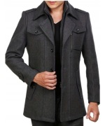 Elegancki płaszcz męski zimowy jesienny wełniany L 175/92