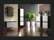 Zestaw mebli firmy Devo City. Kolor biały-wenge.