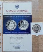 Republika Waimar 2 Marki 1927 D - REPLIKA   Ag 333/1000