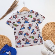Koszulka H&M 122 128 Super Mario krótki rękaw bluzka tshirt bawełniana 
