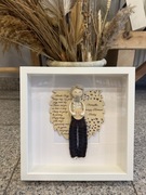 Anioł Stróż z modlitwą na Komunię, od ręki, dla chłopca, rękodzieło