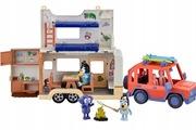 TmToys Bluey ZESTAW KAMPER auto z przyczepą CARAVAN+3 FIGURKI+7 akcesoriów
