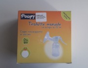 Laktator ręczny z butelką odciągacz pokarmu Poupy 150 ml