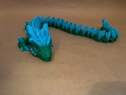 Ruszający się smok 57cm Dragon skalny zielony niebieski