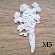 Papuga na gałęzi w kwiatach kolorowanka antystresowa 3D dla dorosłych 