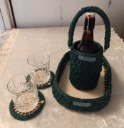 Tuba na butelkę + podkładki + tacka.