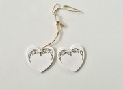 Ozdoba drewniane serca 2 szt.