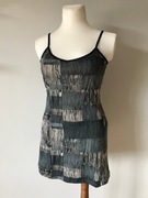 Sukienka mini na ramiączkach r. 40 w paseczki vintage retro boho