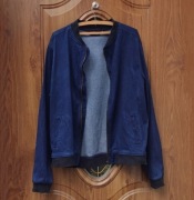 Granatowa jeansowa bomberka Livergy rozmiar L