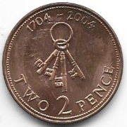 Gibraltar 2 pence 2004