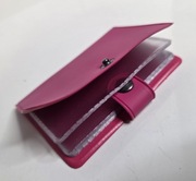 ETUI NA KARTY KREDYTOWE WIZYTÓWKI FUKSJA RÓŻ MAT