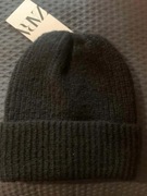ZARA czapka beanie smerfetka casual dzianina z dodatkiem wełny