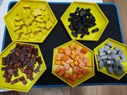 Pojemnik na zasoby żetony 5 sztuk gry planszowe