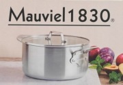 Garnek ze stali nierdzewnej Mauviel 1830 ze szklaną pokrywką 24cm 5,7L