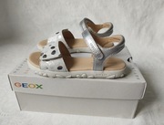 GEOX sandałki J.S. HAITI srebrne skóra nat. rozmiar 31