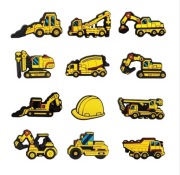 12szt CHARMS DO CROCS AUTA PRZYPINKI KOPARKA