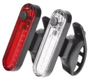 Zestaw Oświetlenie do roweru, Lampka przód + tył, USB wbudowany akumulator