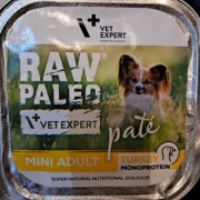 Raw Paleo Pate Mini Mokra Karma Dla Psów Dorosłych Z Indykiem Tacka 150g