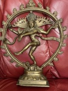 Figurka z brązu Duża 30 cm wysoka Natraj tańczący Shiva ok 100 lat