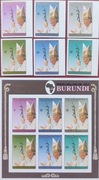 JAN PAWEŁ II - BURUNDI 1990 - SERIA + BLOK CIĘTE