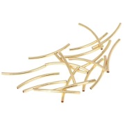 Rurka Dystansowa Gładka Łuk Pozłacana 18K, 1,5*20 mm 20 szt.