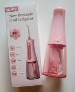 IRYGATOR do jamy ustnej Sejoy, 5 TRYBÓW/6 DYSZ, 350ML, RÓŻOWY bezprzewodowy