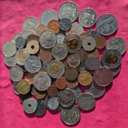 Zestaw Pięknych monet świata Mix ponad 80szt  Dużo starych ciekawych monet