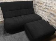 Mirella sofa segment i pufa kolor czarny-Agata meble