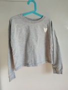 Bluza dresowa H&M 134 140 dziewczęca serduszko (132)
