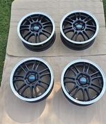 Felgi DOTZ 15" 6,5J ET48 5x108 Jak Nowe Czarne Z Srebrnym Rantem