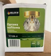 Lampa sufitowa kryształowa złota plafon oprawa szkłana nowoczesna