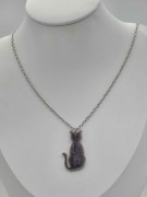 Naszyjnik | Szary kotek