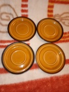 Komplet 4 Talerzyków | ZPS Pruszków | Miodowy | Vintage | PRL | BDB