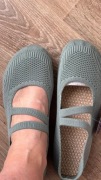 Barefoot 38 Wygodne wsuwane balerinki z szerokimi noskami z paskami wygodne