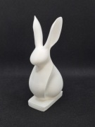 Zestaw 3 dekoracyjnych zajączków wielkanocnych w kolorze biały mat