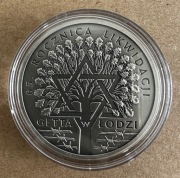 Moneta 20 zł 2009 Ag 925 65. rocznica likwidacji getta w Łodzi
