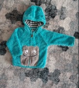 Bluza Cool Club r. 74 stworek, niebieska na zamek