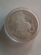 10 franc.Congo 2007r.Jaguar 28g.plater Ag.40mm.naklad tylko 1000szt.