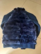 Bluza futerko na zamek granatowe s 36