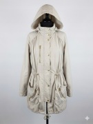 Kurtka H&M Parka Beżowa M Idealna z kapturem