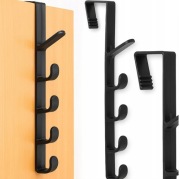 Wieszak na drzwi do łazienki przedpokoju na szafkę bez wiercenia 5 haczyków