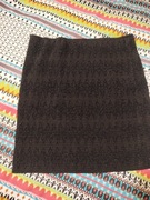 Czarna spódnica mini gumowana z koralikami czarnymi efektowna Ichi M 38 