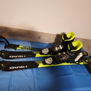 Komplet narty HEAD V-SHAPE TEAM 107 cm + Buty + kijki - jak nowe.